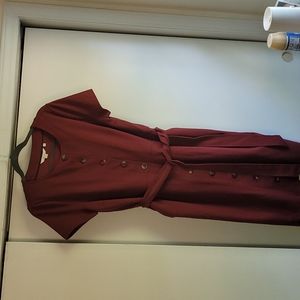 Boden Ponte dress, brick red, size 12L